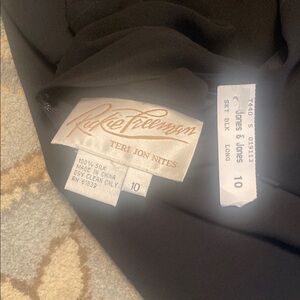 RICKIE FREEMAN TERI JON NITES MAXI Elegant Black Women's Skirt SIZE 10 new $65